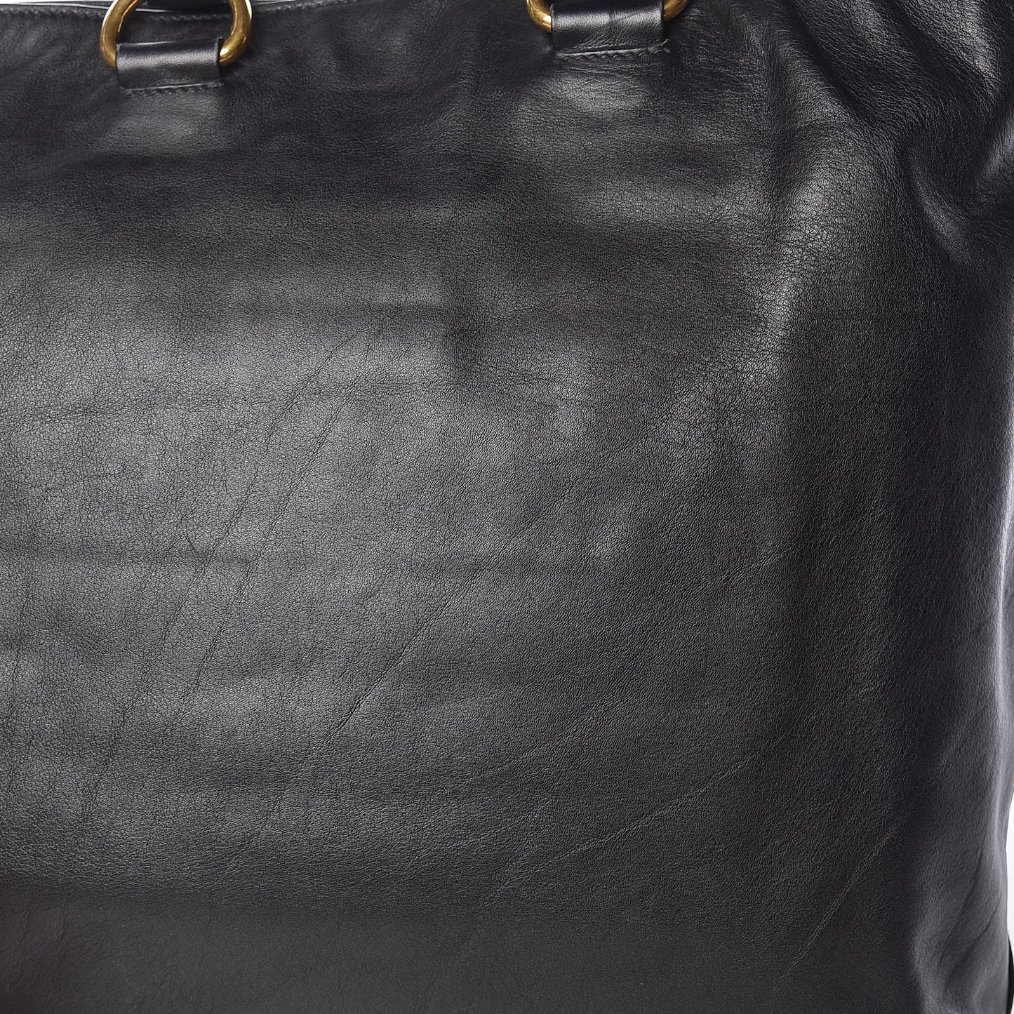 Soft Calf Shopping Tote Black