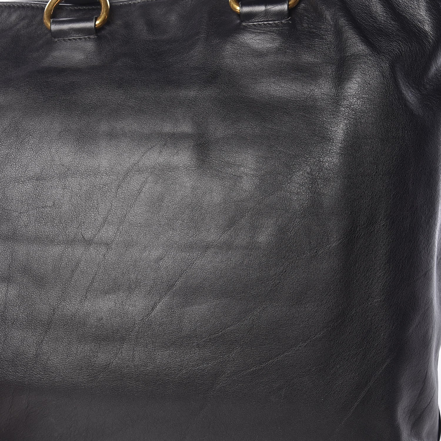 Prada Soft Calf Shopping Tote Black 14 of 15