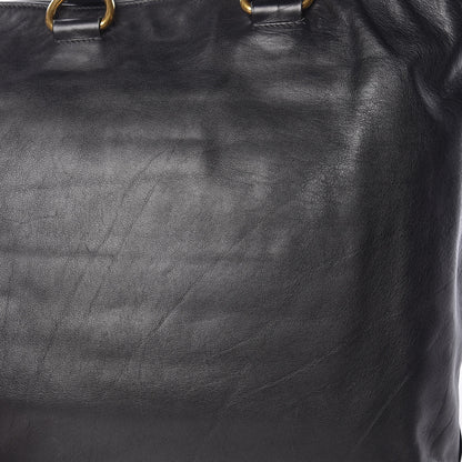 Prada Soft Calf Shopping Tote Black 14 of 15