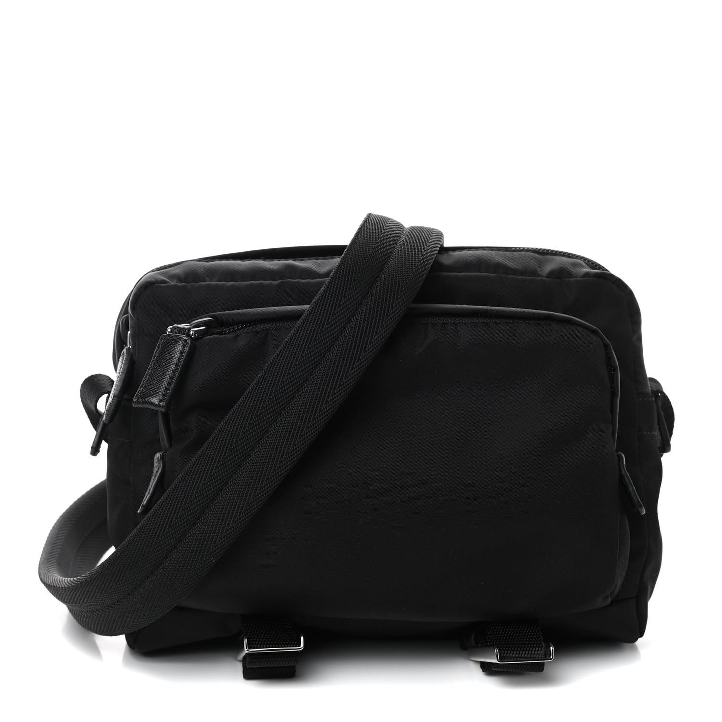Tessuto Nylon Montagna Messenger Bag Black