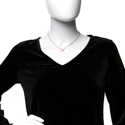 Hermes Lacquered Rose Gold Mini Pop H Pendant Necklace Rose Dragee 2 of 5