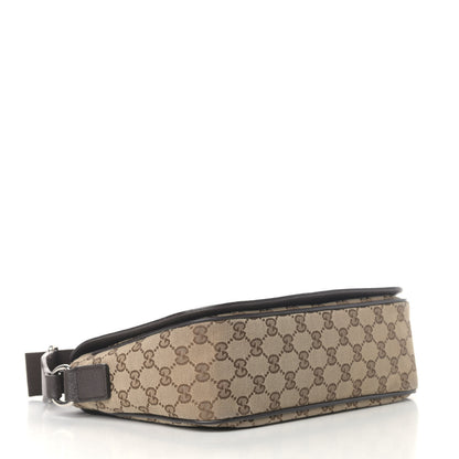 Gucci Monogram Flap Messenger Bag Beige Dark Brown 3 of 6