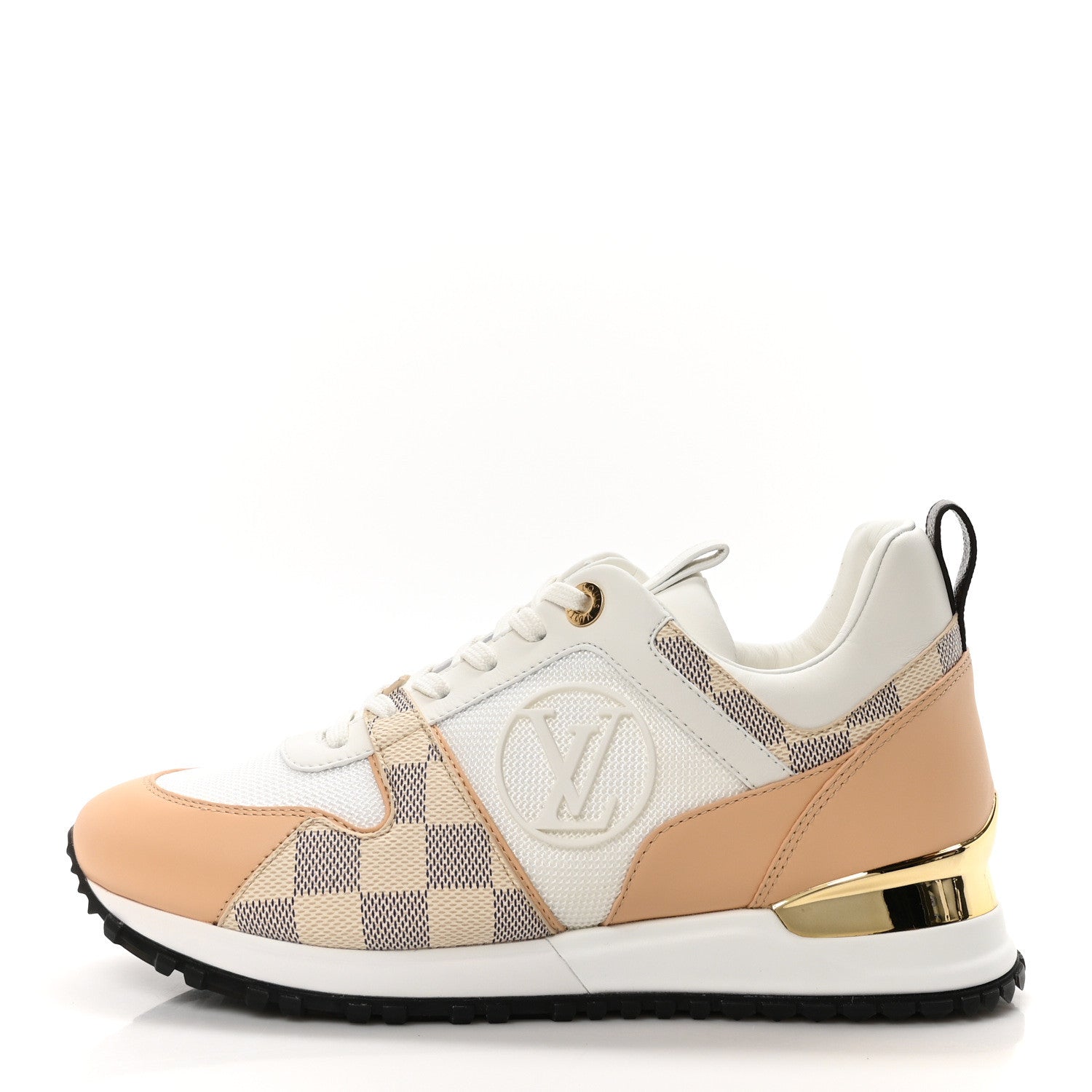 Louis Vuitton Calfskin Damier Azur Run Away Sneakers 37 White 1 of 8