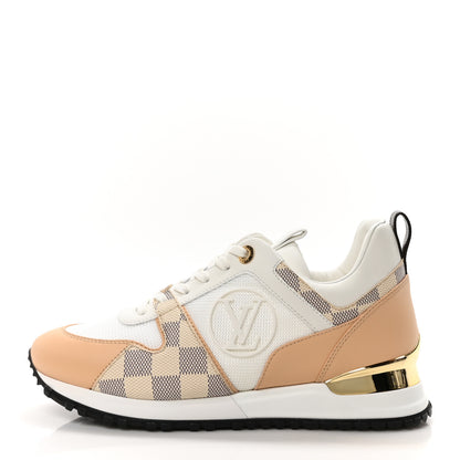 Louis Vuitton Calfskin Damier Azur Run Away Sneakers 37 White 1 of 8