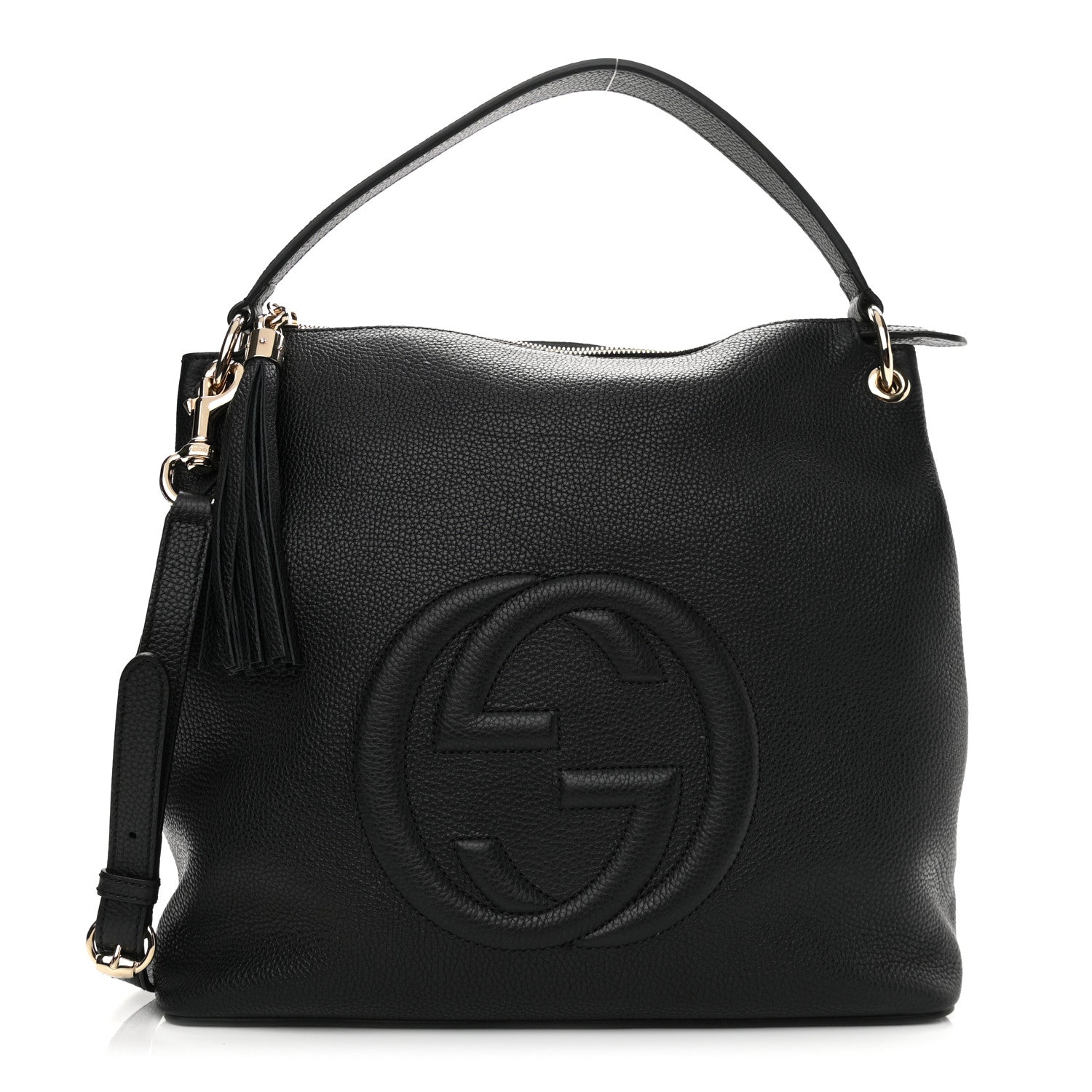 Gucci Pebbled Calfskin Large Soho Hobo Black 1 of 11