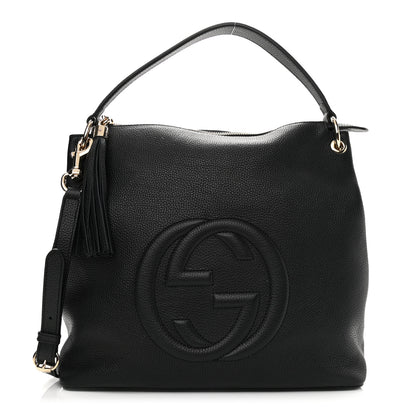 Gucci Pebbled Calfskin Large Soho Hobo Black 1 of 11