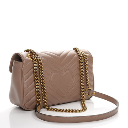Gucci Calfskin Matelasse Small GG Marmont Shoulder Bag Porcelain Rose 3 of 7