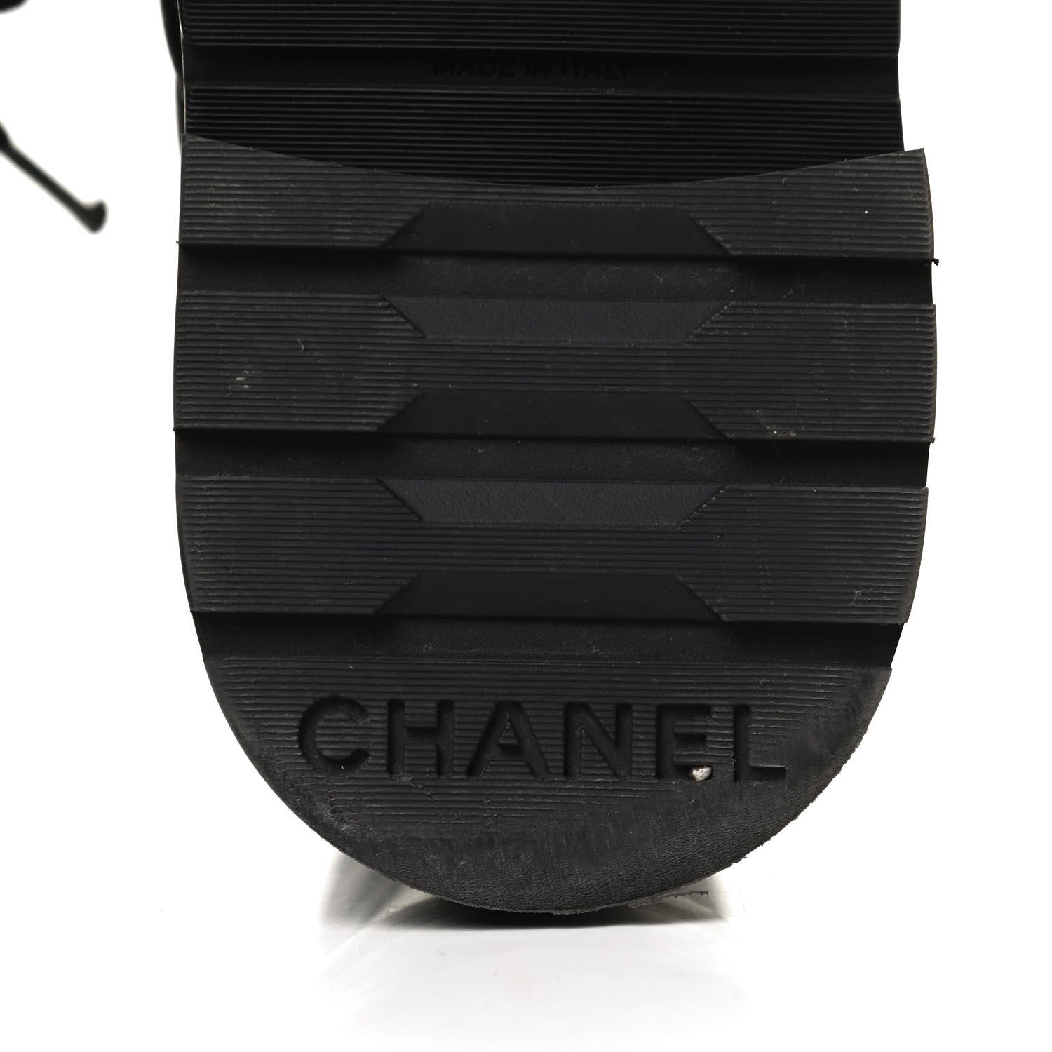 Chanel Shiny Calfskin Quilted Lace Up Combat Boots 35.5 Black 8 of 14