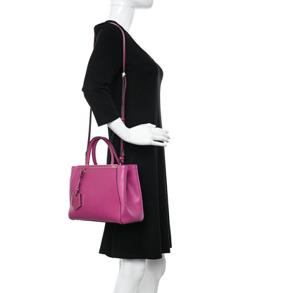 Fendi Vitello Elite Petite 2Jours Tote Magenta 2 of 11