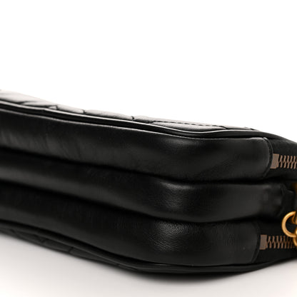 Gucci Calfskin Matelasse Mini GG Marmont Chain Crossbody Bag Black 12 of 16