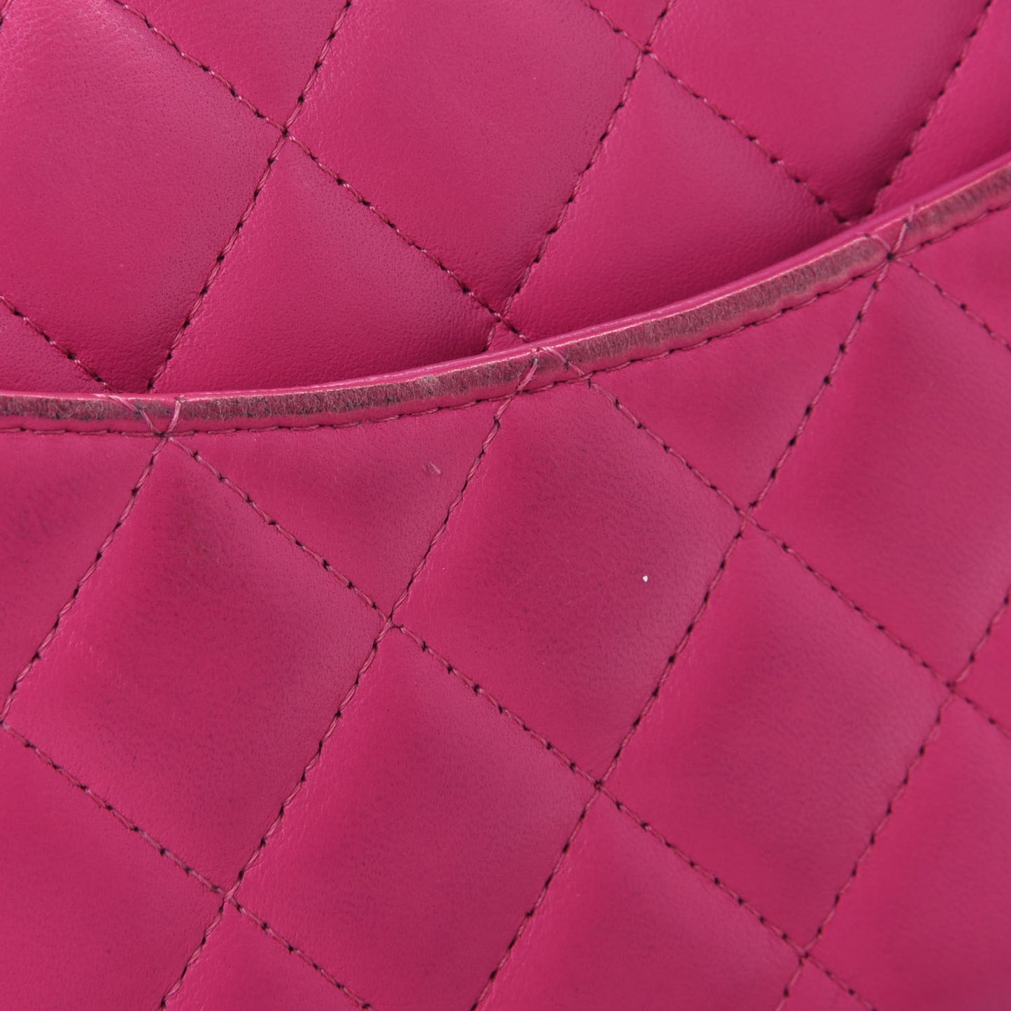 Lambskin Quilted Mini Rectangular Flap Pink