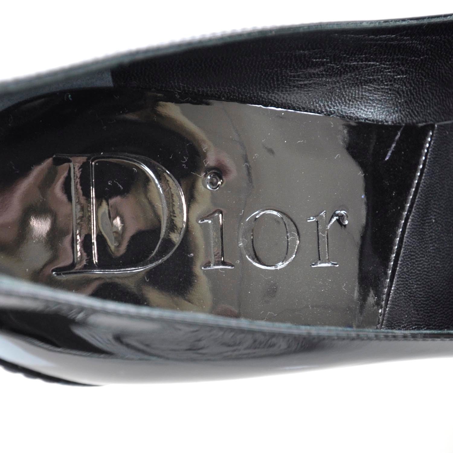 Christian Dior Patent Leather Heels 35.5 Black 6 of 8