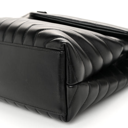 Saint Laurent Calfskin Y Quilted Monogram Monochrome Medium Loulou Chain Satchel Black 10 of 10
