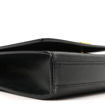 Saint Laurent Grain De Poudre Small Monogram Kate Satchel Black 9 of 10