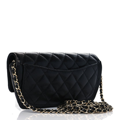 Chanel Caviar Quilted Glasses Case With Chain Black 3 of 12