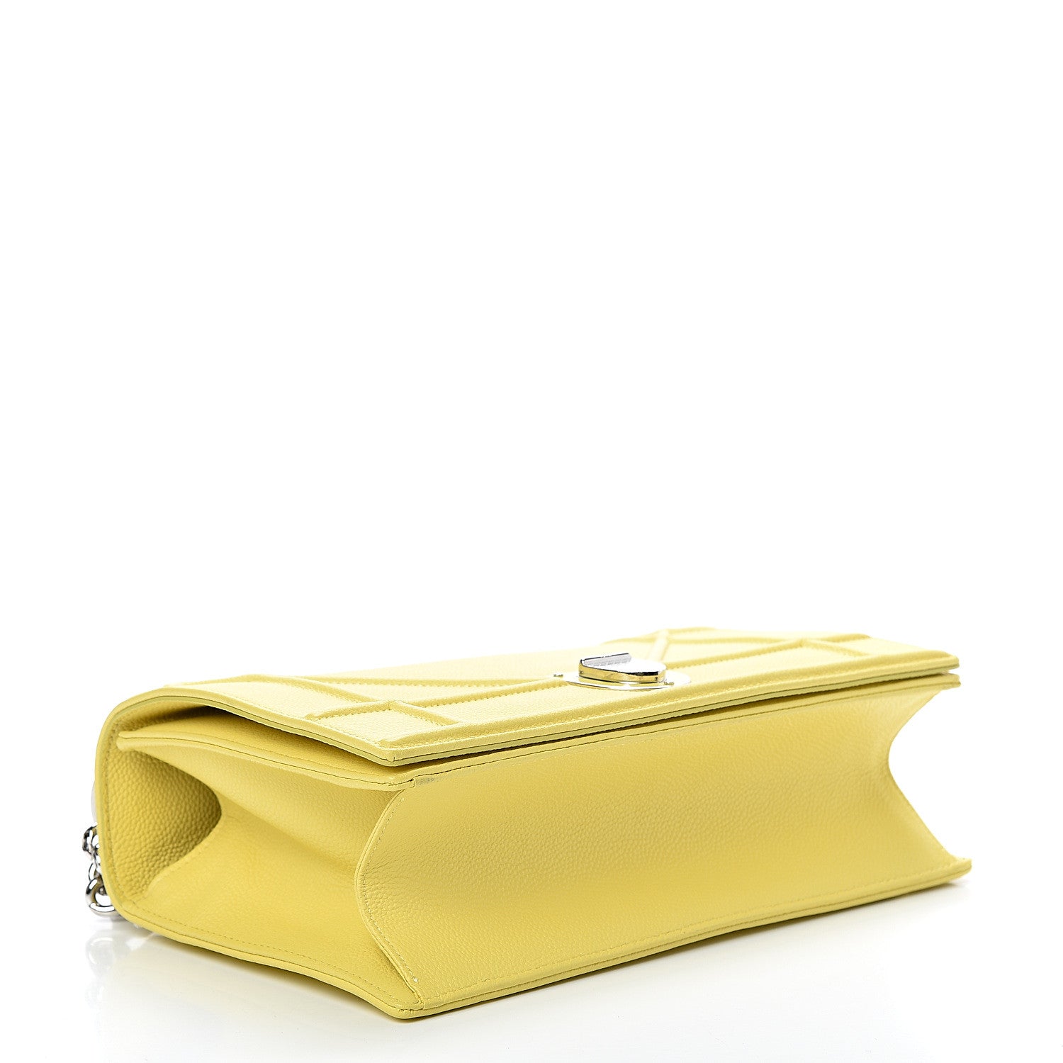 Christian Dior Grained Calfskin Medium Diorama Flap Bag Acacia Yellow 3 of 12