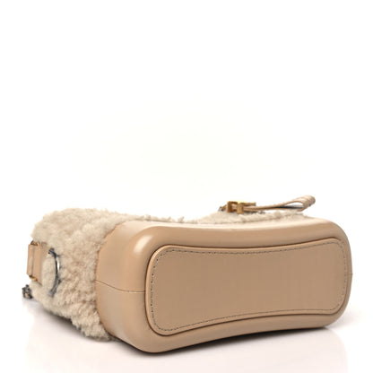 Chanel Shearling Small Gabrielle Hobo Dark Beige 4 of 10