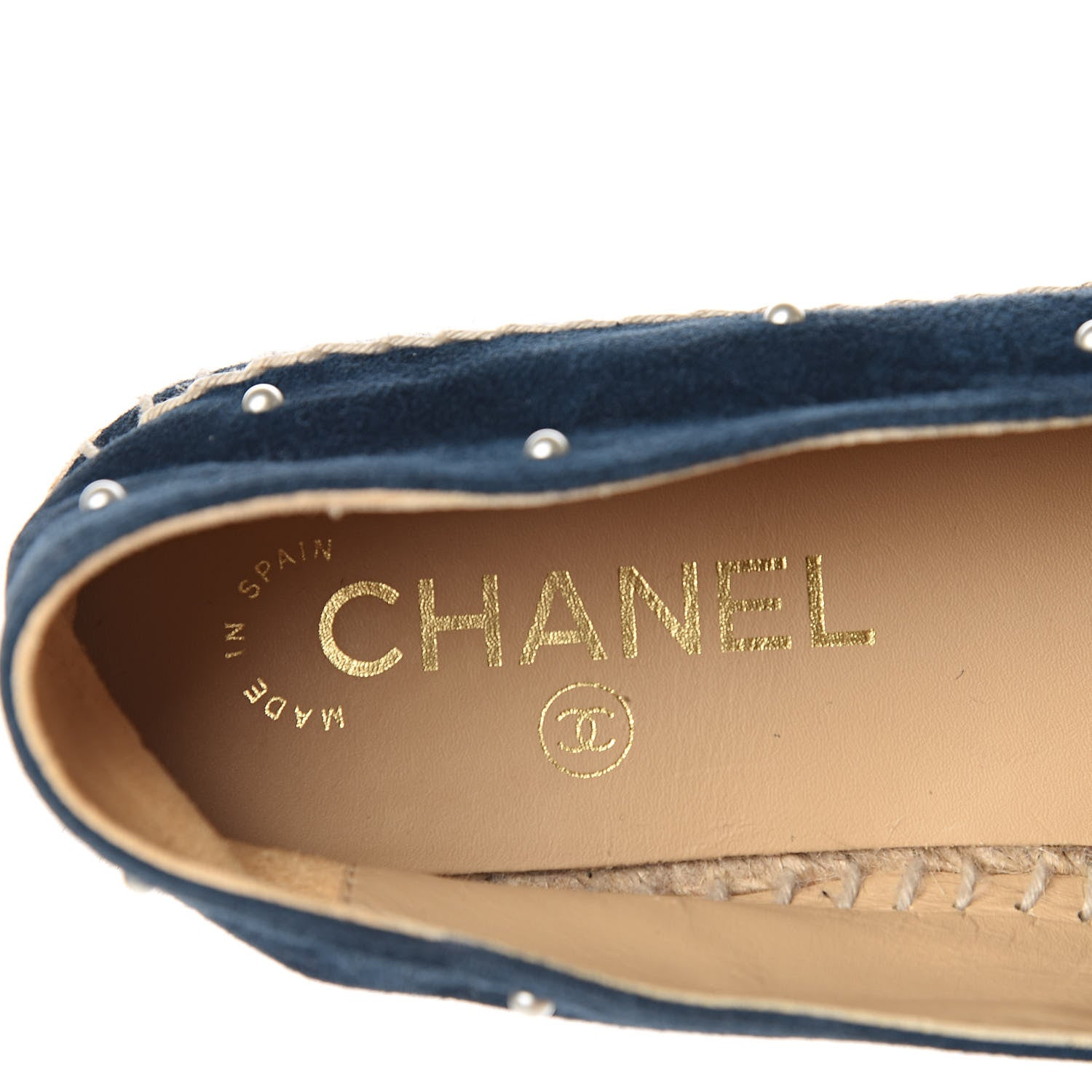 Chanel Suede Pearl CC Espadrilles 38 Teal 8 of 10