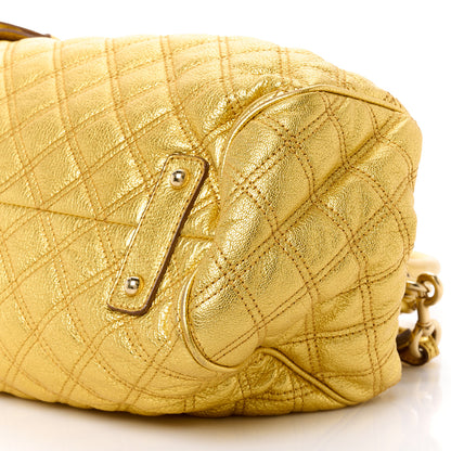 Marc Jacobs Metallic Calfskin Quilted Stam Gold 10 of 11