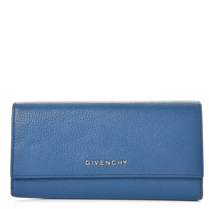 Givenchy Goatskin Pandora Flap Continental Wallet Medium Blue 1 of 13