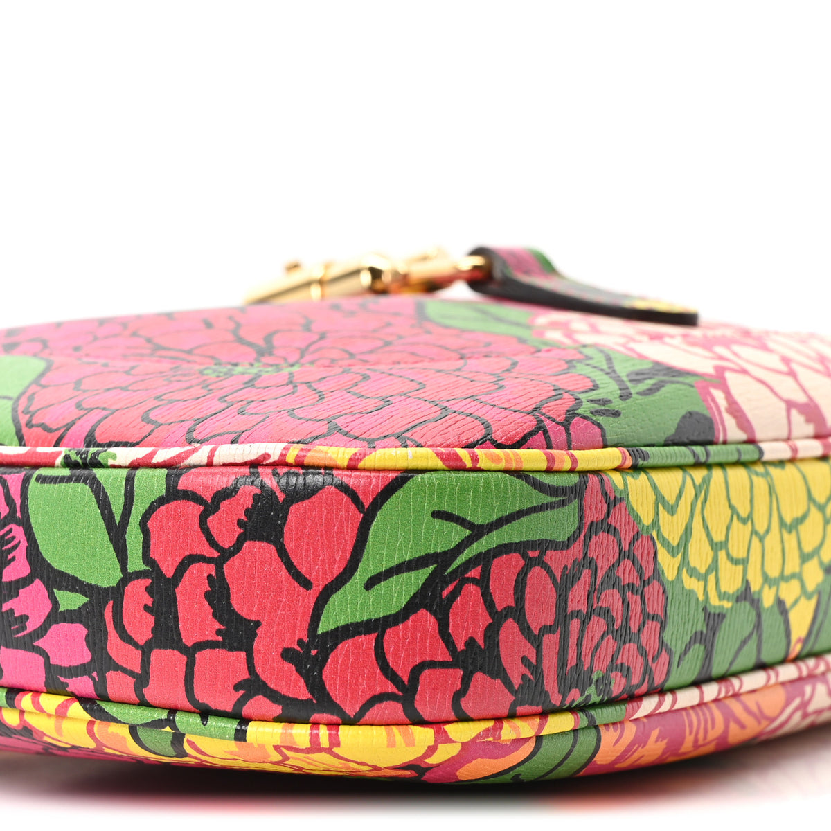 Gucci X KEN SCOTT Textured Calfskin Pomponica Print Small Jackie 1961 Hobo Multicolor Fuxia Pompon 9 of 10