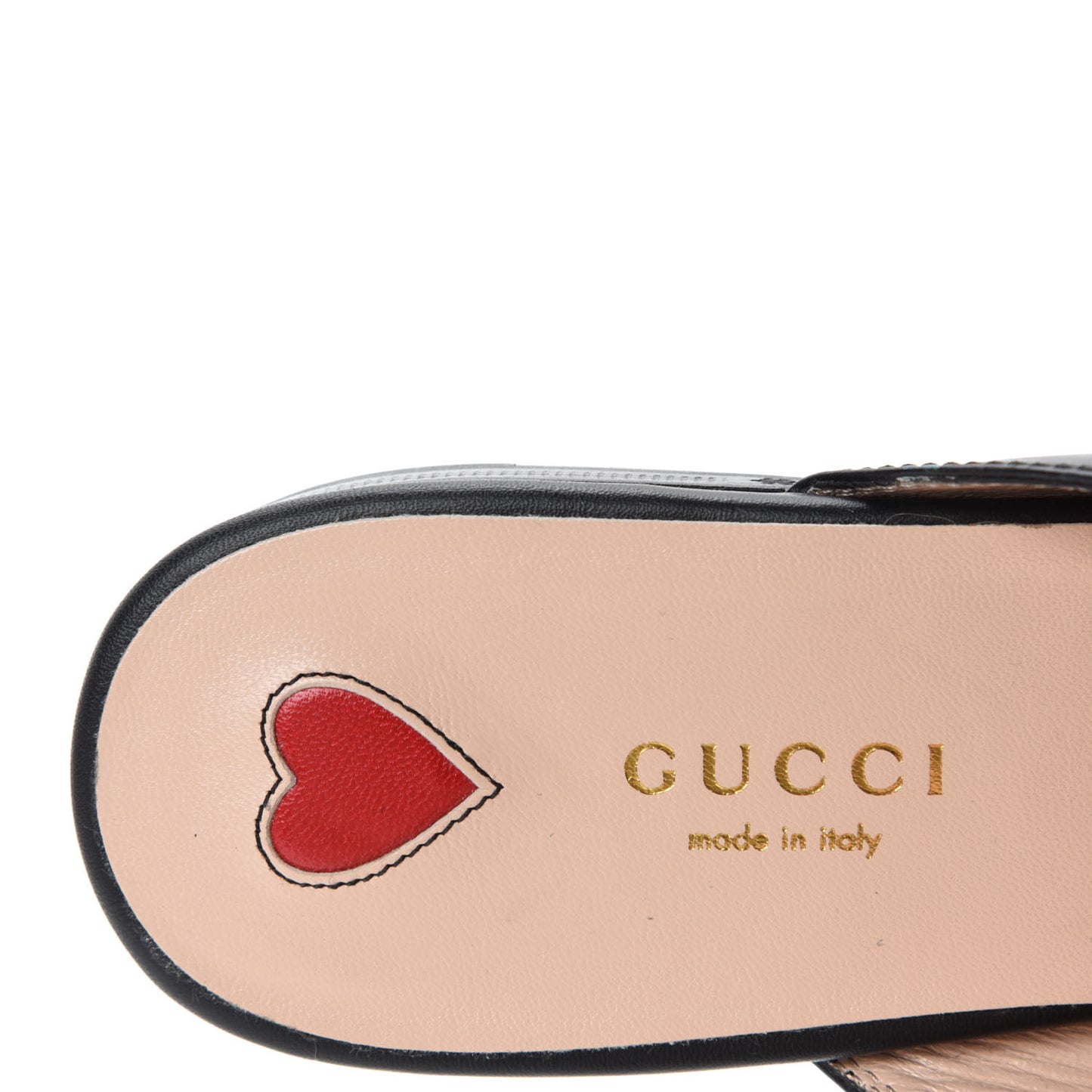 Calfskin GucciGhost Print Womens Princetown Slippers 38.5 Black New Acquamarine