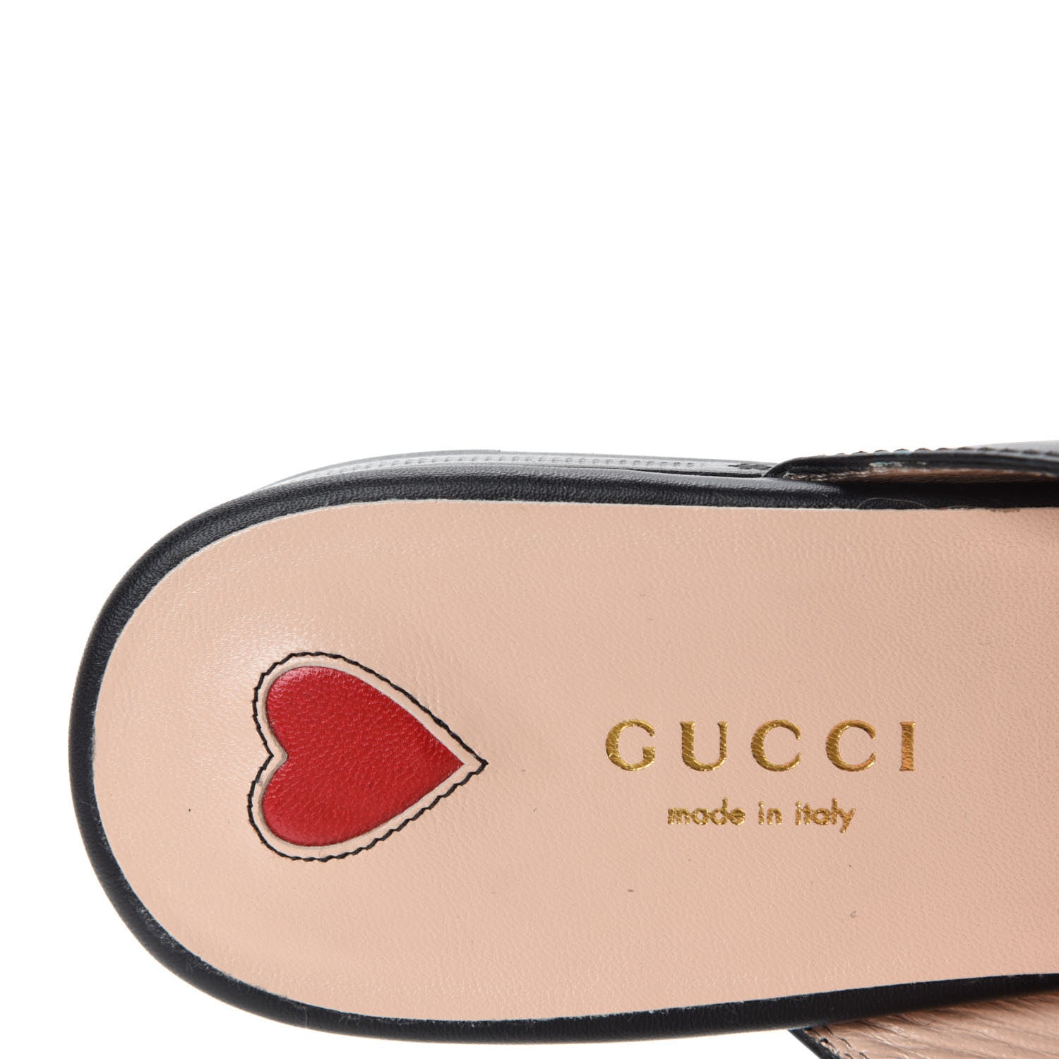 Gucci Calfskin GucciGhost Print Womens Princetown Slippers 38.5 Black New Acquamarine 8 of 10