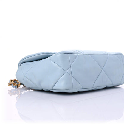 Chanel Lambskin Quilted Medium Chanel 19 Flap Light Blue 8 of 9