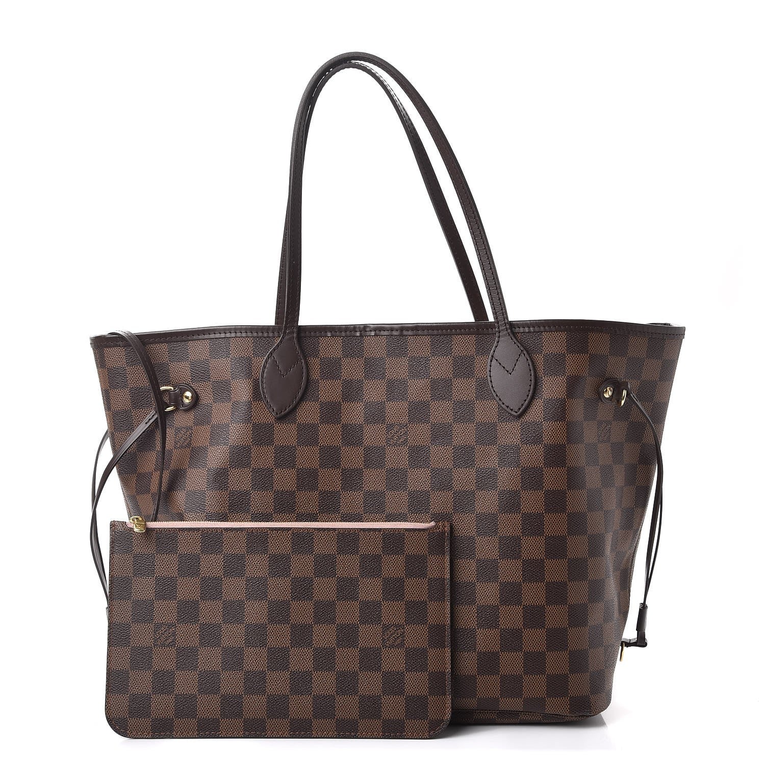 Louis Vuitton Damier Ebene Neo Neverfull MM Rose Ballerine 1 of 14