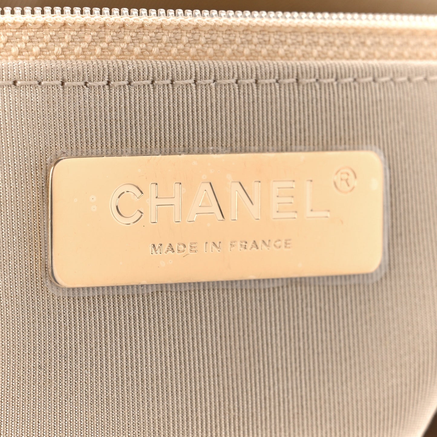 Lambskin Quilted Large Chanel 19 Flap Light Beige