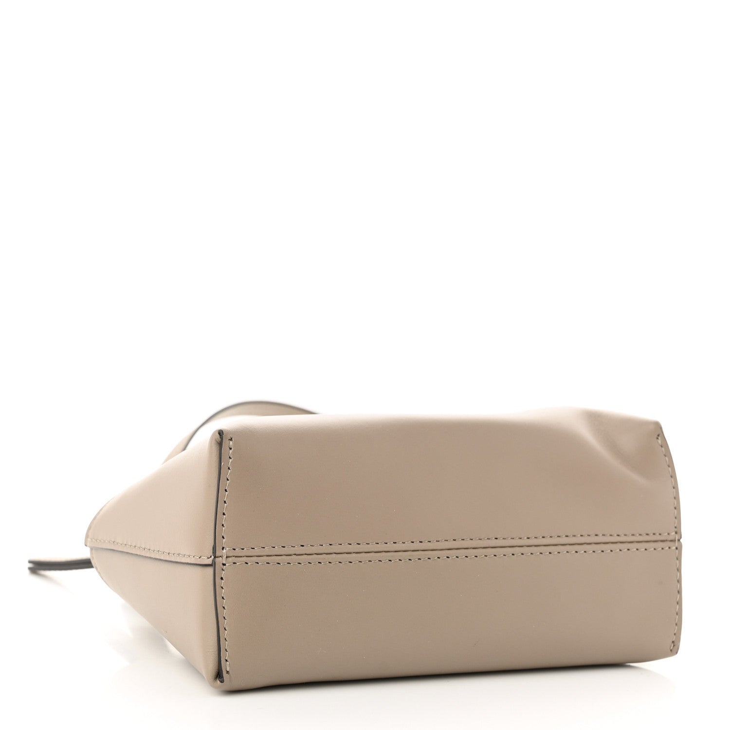 Fendi Vitello King Plexiglass Logo Embossed Mini By The Way Top Handle Boston Bag Tortora 4 of 10