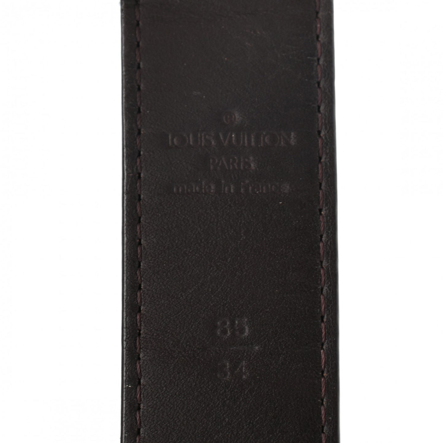 Damier Ebene LV Paris Buckle Belt 85 34
