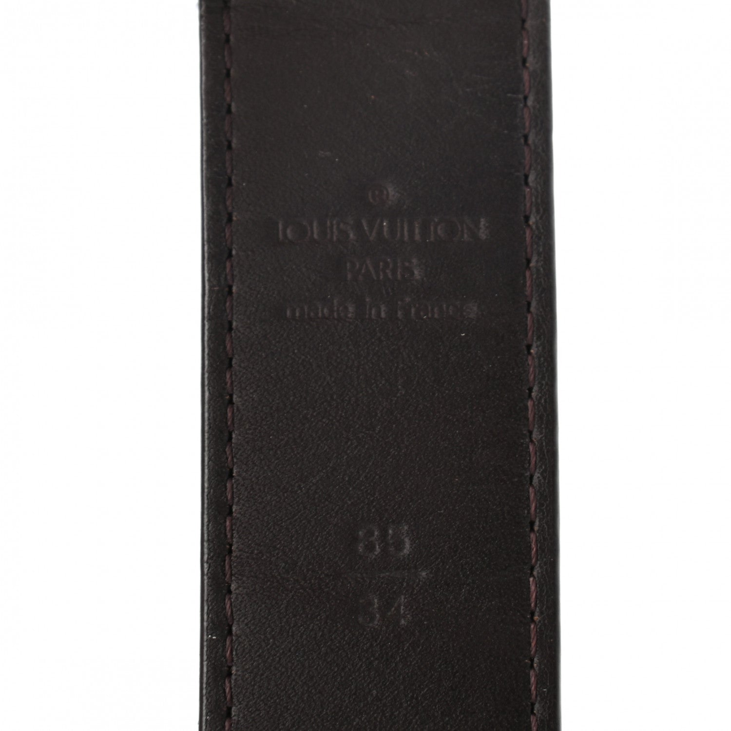 Louis Vuitton Damier Ebene LV Paris Buckle Belt 85 34 5 of 5