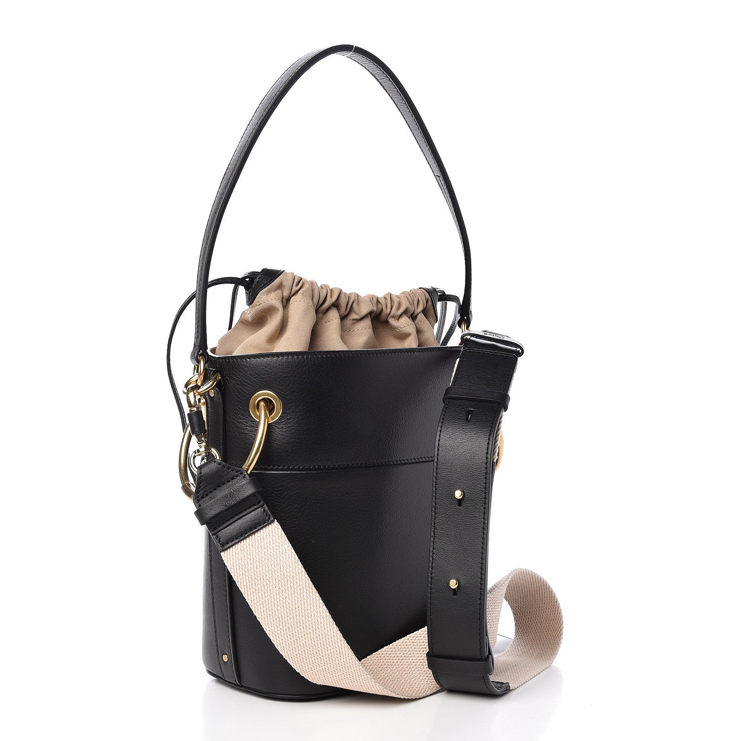 Chloe Smooth Calfskin Small Roy Bucket Bag Black 3 of 10