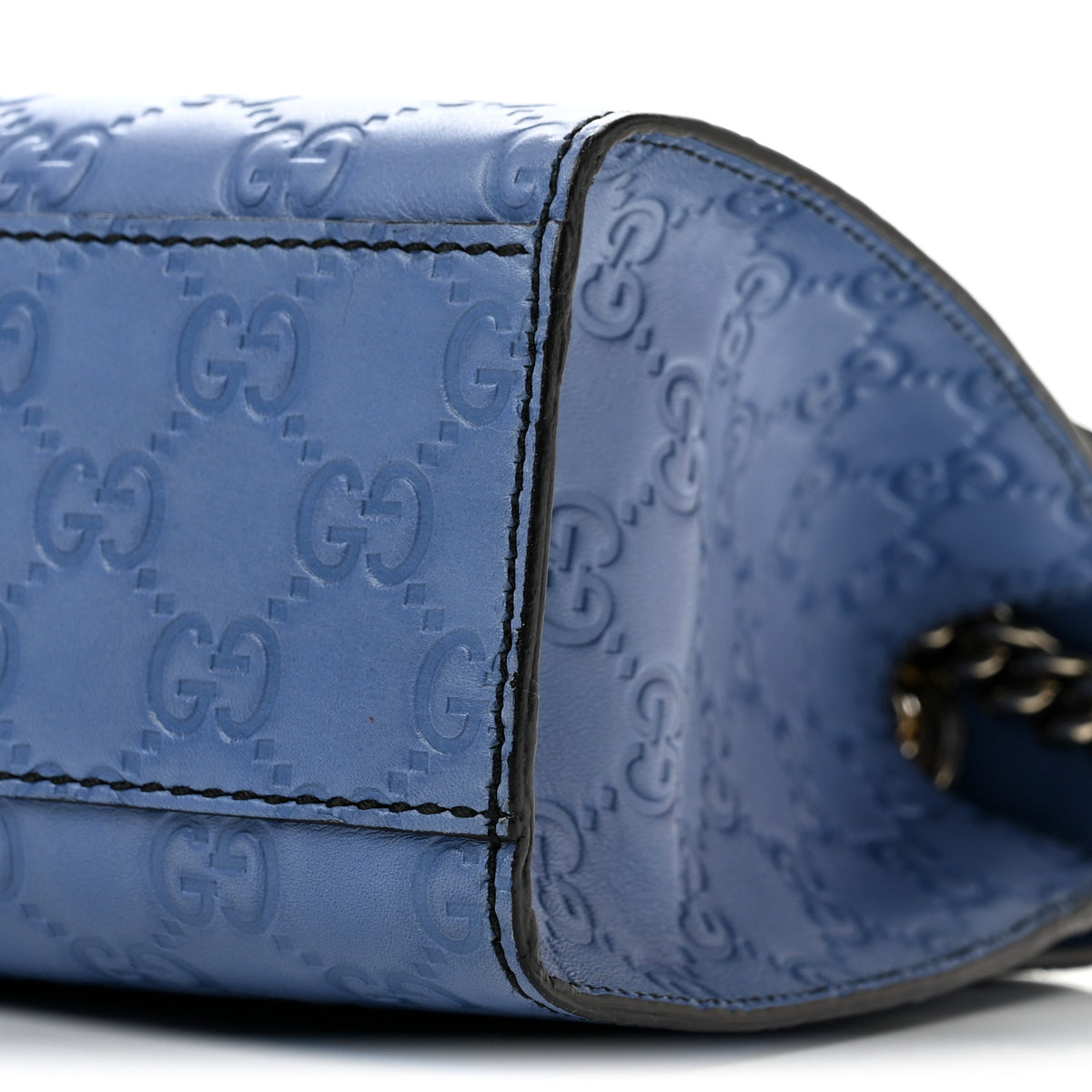 Guccissima Medium Emily Chain Shoulder Bag Mineral Blue