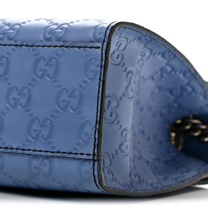 Gucci Guccissima Medium Emily Chain Shoulder Bag Mineral Blue 9 of 11