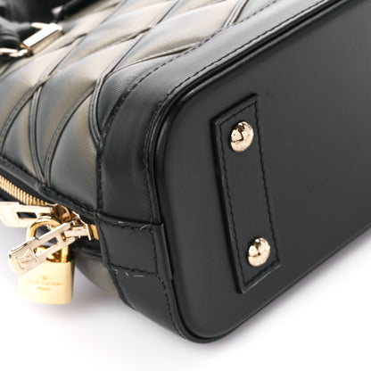 Louis Vuitton Lambskin Malletage Alma BB Black Beige 11 of 13