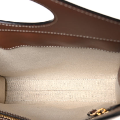 Burberry Canvas Smooth Calfskin Two Tone Mini Pocket Bag Natural Malt Brown 5 of 10