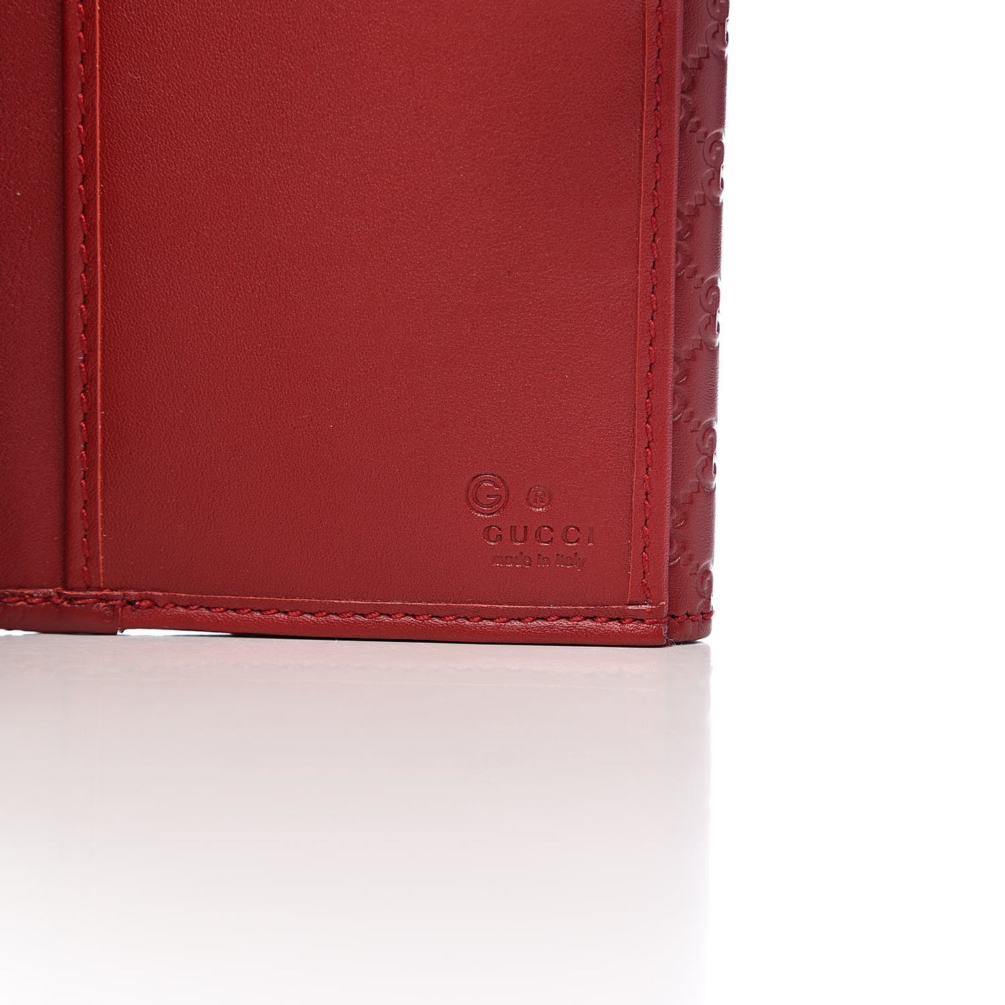 Microguccissima Continental Flap Wallet Red