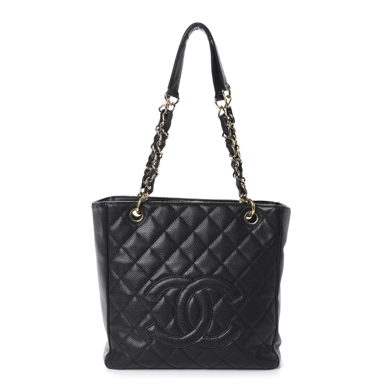 Chanel Caviar Quilted Petit Shopping Tote PST Black 1 of 9