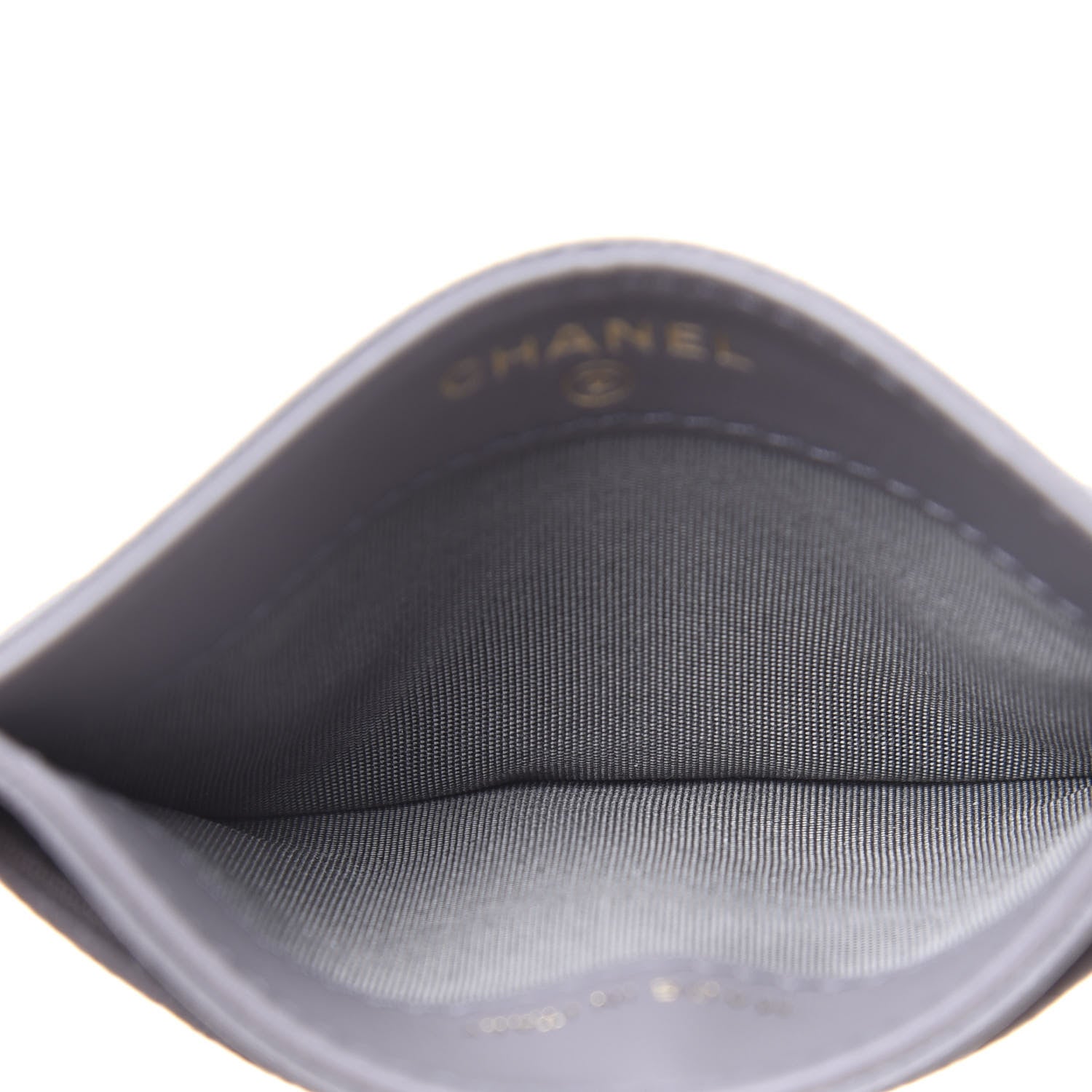 Chanel Caviar Quilted French New Wave Card Holder Grey 5 of 10