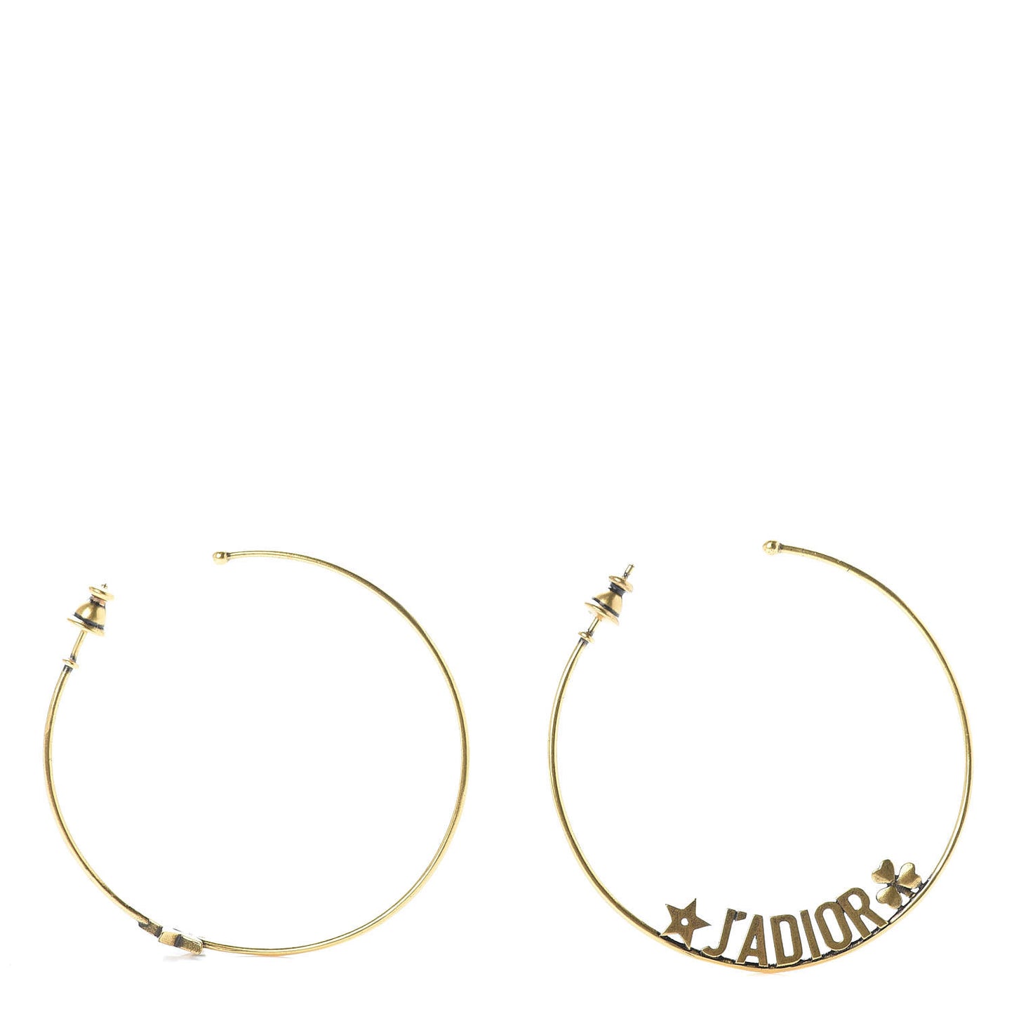 Metal J'Adior Hoop Earrings Aged Gold