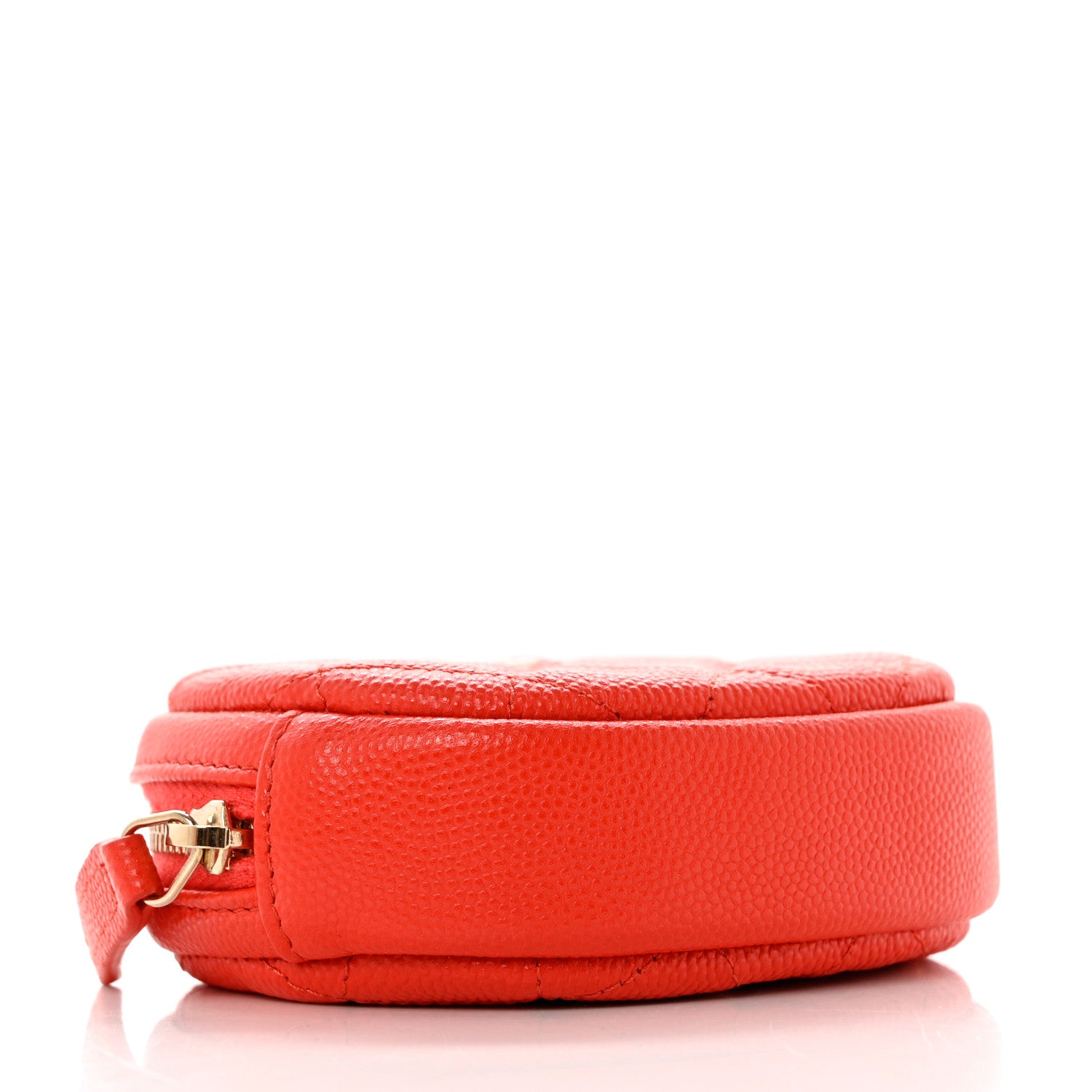 Chanel Caviar Quilted Zip Around Classic Coin Purse Red 4 of 8