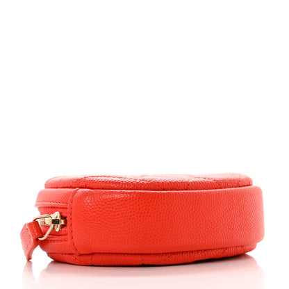 Chanel Caviar Quilted Zip Around Classic Coin Purse Red 4 of 8