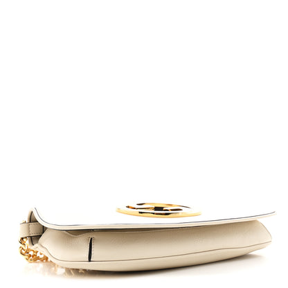 Gucci Roxy Calfskin Blondie Chain Shoulder Flap Bag Mystic White 4 of 10