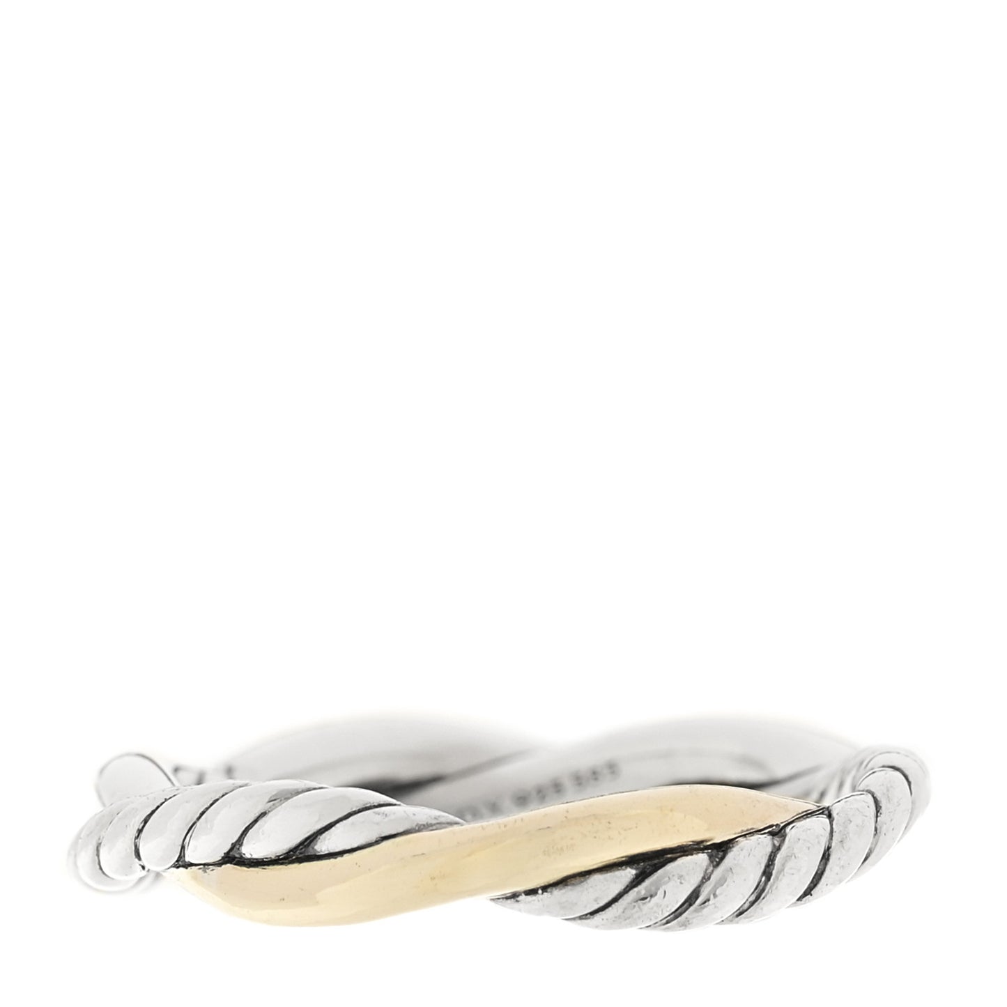 Sterling Silver 14K Yellow Gold Petite Infinity Band Ring 54 7