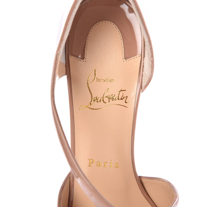 Christian Louboutin Patent Catchy Two 120 Pumps 38 Nude 7 of 8