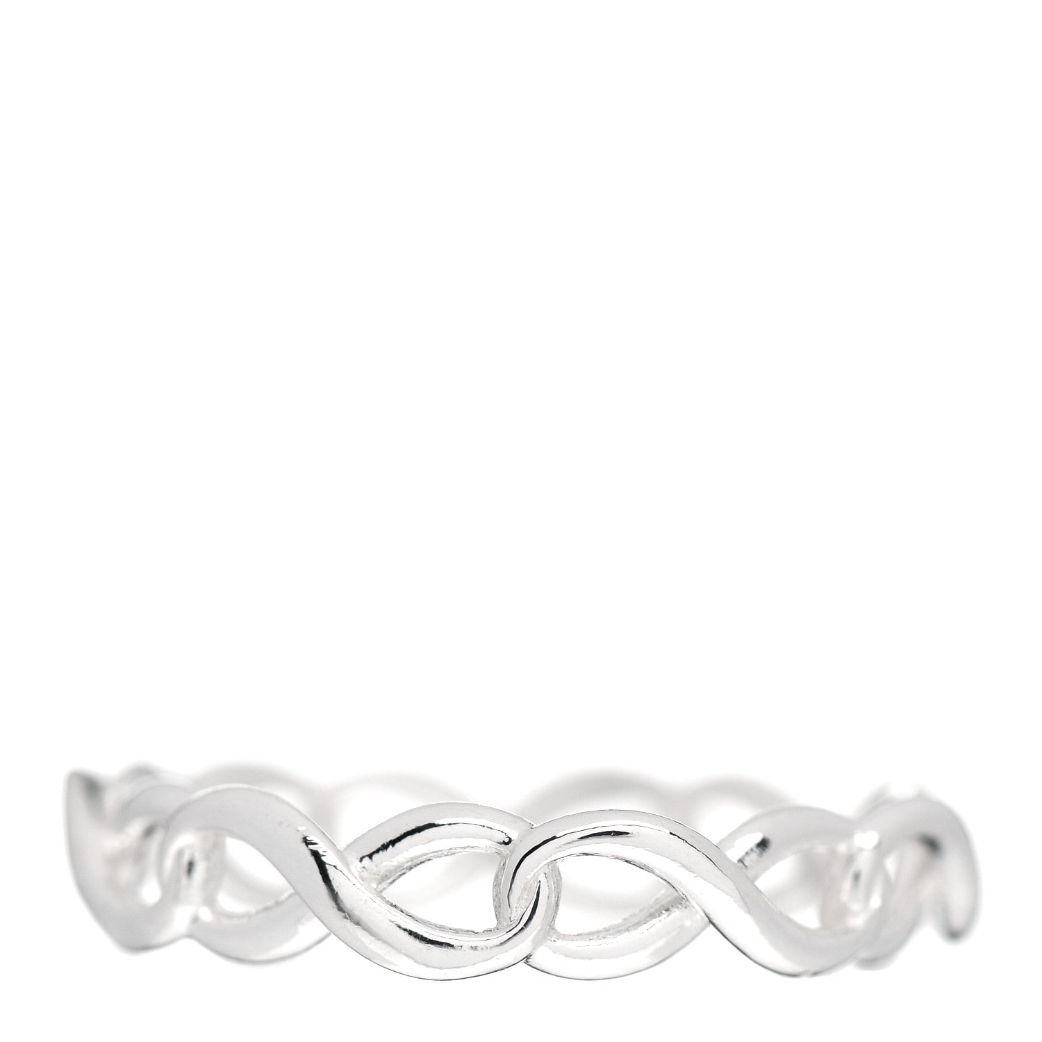 Tiffany Sterling Silver Narrow Infinity Band Ring 52 6 1 of 5