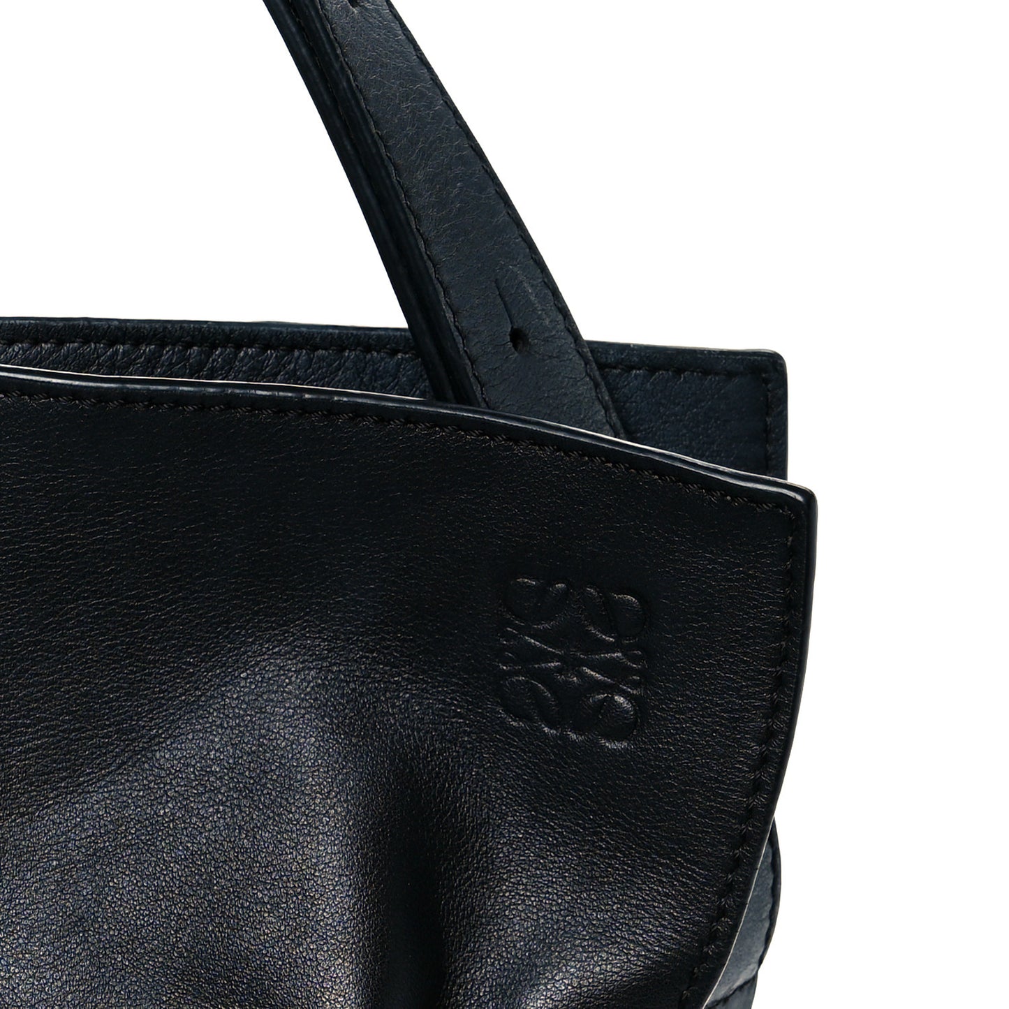 Calfskin Large Flamenco Knot Bag Black