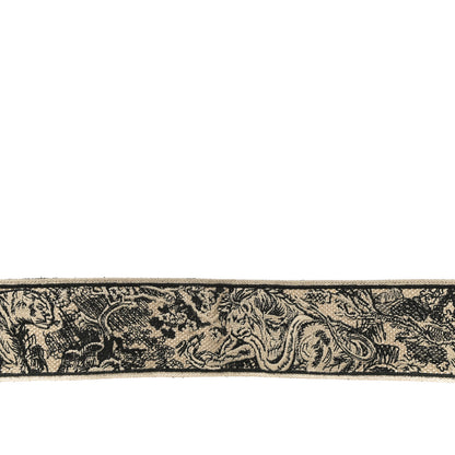 Christian Dior Canvas Embroidered Toile De Jouy Shoulder Strap Black 9 of 10